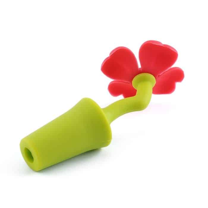 3 Stück kreativer Wein-Getränk-Konservierungsstopfen, Blumen-Silikon-Weinstopfen, 3 PCS Rose Stopper, 3 PCS Red Sun Flower Beer Stopper, 3 PCS Leaf Beer Stopper – Bild 3