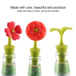 3 Stück kreativer Wein-Getränk-Konservierungsstopfen, Blumen-Silikon-Weinstopfen, 3 PCS Rose Stopper, 3 PCS Red Sun Flower Beer Stopper, 3 PCS Leaf Beer Stopper – Bild 5