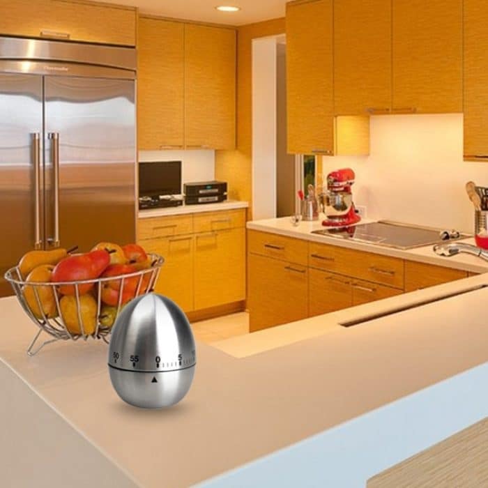 Mechanische Eierküche Kochtimer Alarm 60 Minuten Edelstahl Küchengeräte – Bild 9