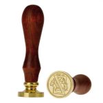 Buchstaben Muster Versiegelung Wachs Farbe Siegel Vvintage Druck Briefumschlag Postkarte Geschenk Siegel Druck Holzgriff Wachs, zufällige Briefzustellung