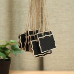 12 PCS Mini Blackboard Holz Message Board Tafel mit String Wedding Home Party Dekor