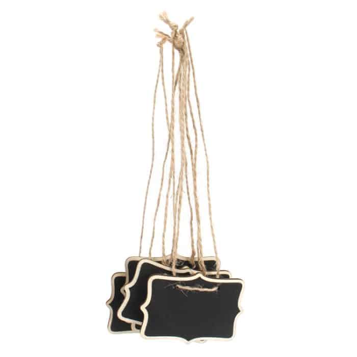 12 PCS Mini Blackboard Holz Message Board Tafel mit String Wedding Home Party Dekor – Bild 2