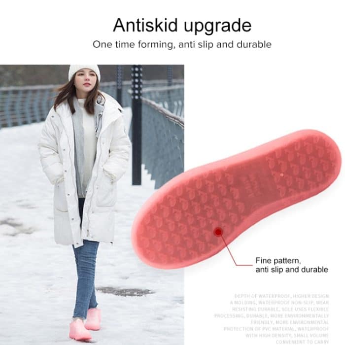 Tragbare Regenstiefel, rutschfeste, wiederverwendbare, wasserdichte PVC-Schuhüberzüge, 31, 32, 33, 34, 35, 36, 37, 38, 39, 40, 41, 42, 43, 44, 45, 46 – Bild 3