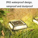 Wasserdicht 12 LED Solar Rasenlampe Garten Yard Zaun Weg Street Nachtlicht (warmes weißes Licht) – Bild 5