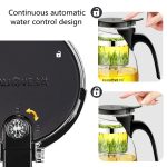 KAMJOVE Elegante Tassen-Teekanne aus hitzebeständigem Glas, TP-757 700ml, TP-757 With 2 Single Cups, TP-757 With 4 Single Cups – Bild 5