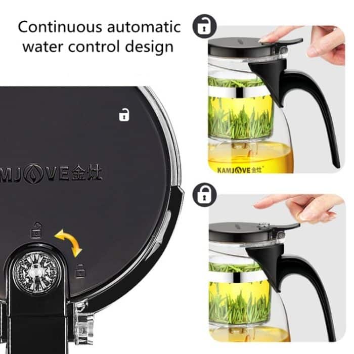 KAMJOVE Elegante Tassen-Teekanne aus hitzebeständigem Glas, TP-757 700ml, TP-757 With 2 Single Cups, TP-757 With 4 Single Cups – Bild 5