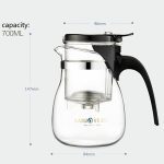 KAMJOVE Elegante Tassen-Teekanne aus hitzebeständigem Glas, TP-757 700ml, TP-757 With 2 Single Cups, TP-757 With 4 Single Cups – Bild 7