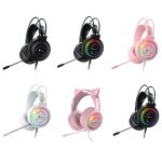 PANTSAN PSH-400 USB-Computer-Kopfhörer mit leuchtendem RGB-Kabel, 3.5mm Single Plug, 3.5mm Black, 3.5mm Pink, 3.5mm White, 3.5mm Pink+Cat Ear, 7.1 USB – Bild 2
