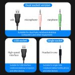 PANTSAN PSH-400 USB-Computer-Kopfhörer mit leuchtendem RGB-Kabel, 3.5mm Single Plug, 3.5mm Black, 3.5mm Pink, 3.5mm White, 3.5mm Pink+Cat Ear, 7.1 USB – Bild 7