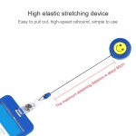 2 Stück ID-Halter mit leicht zu ziehender Schnalle, lächelndes Gesicht, Namensschild, Karte, Schlüssel, Ausweis, einziehbarer Halter – Bild 4