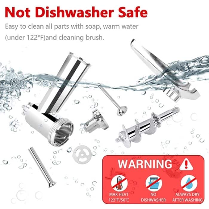 Für KitchenAid Home Fleischwölfe Herstellungszubehör Werkzeugset, KA Meat Grinder Pass – Bild 3