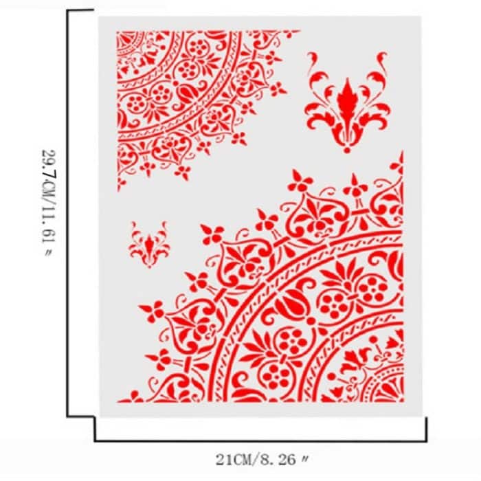 Masking Hollow Template A4 Handbemalte Stempelkissenfarbe Kreidefarbe Zubehör – Bild 3