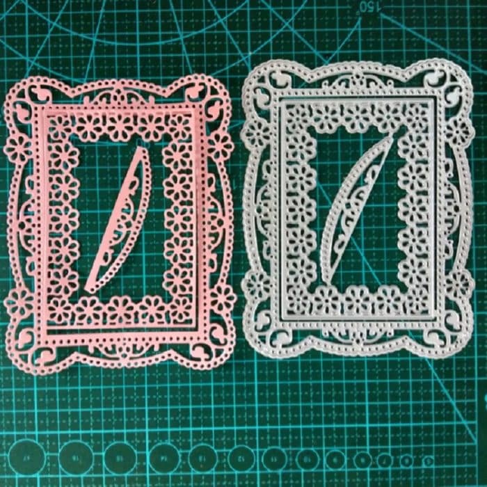 Rechteck Blume Grenzmesser Mold DIY Grußkarten Schneidebuch Album Herstellung von Schimmel – Bild 4