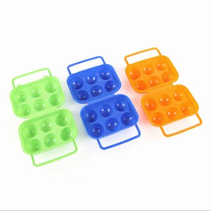 2 Stück tragbarer Griff für 6 Eier, Kunststoffbehälter, Eier-Aufbewahrungsbox, 6 Eggs Green, 6 Eggs Orange, 6 Eggs Blue – Bild 4