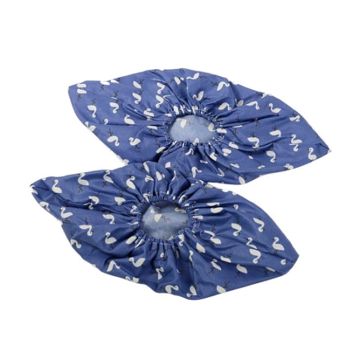 2 Paar verdickte wiederverwendbare elastische Überschuhe für Zuhause und Innen, rutschfeste Überschuhe, Flamingo-Staub, wasserdichte Überschuhe – Bild 2