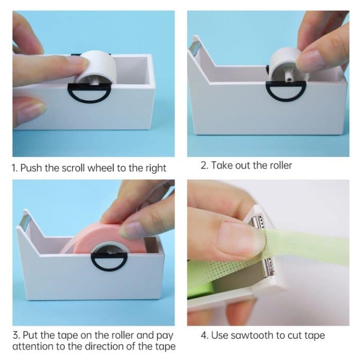 Klebebandhalter, Büro-Klebebandabroller, Desktop-Klebebandschneider – Bild 5