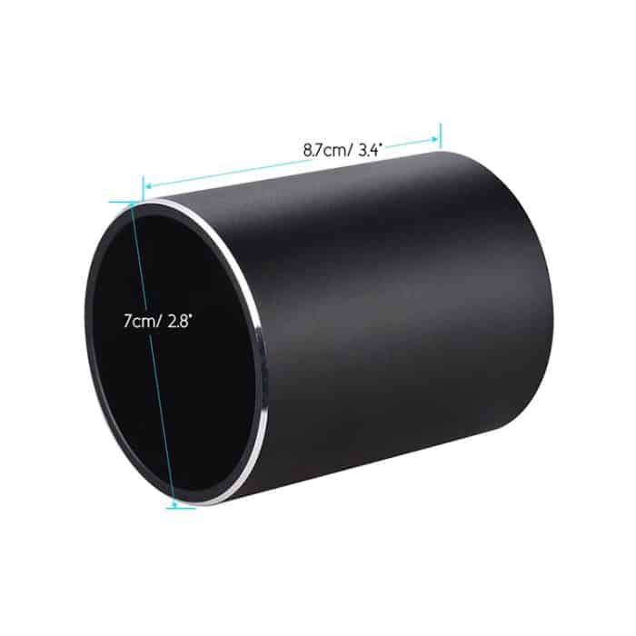 Runder Schreibtisch-Stifthalter aus Aluminium, Behälter, Organizer, Schreibwaren, Geschenk – Bild 3