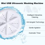 Tragbare Mini-Waschmaschine, Ultraschall-Turbinenkleidung, Mini-Waschmaschine mit USB-Kabel, praktisch für unterwegs, 3 in 1, 2 in 1 – Bild 5