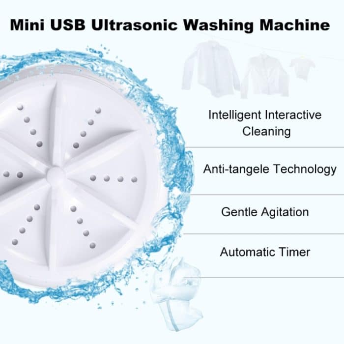 Tragbare Mini-Waschmaschine, Ultraschall-Turbinenkleidung, Mini-Waschmaschine mit USB-Kabel, praktisch für unterwegs, 3 in 1, 2 in 1 – Bild 5