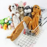 Kawaii Cartoon Plüsch Hund Federmäppchen Niedliche Tier Stift Tasche Box Kinder Schulbedarf Schreibwaren, Border animal white coffee, Golden retriever yellow, Labrador white yellow, Chihuahua rice white, Schnauzer Grey – Bild 8