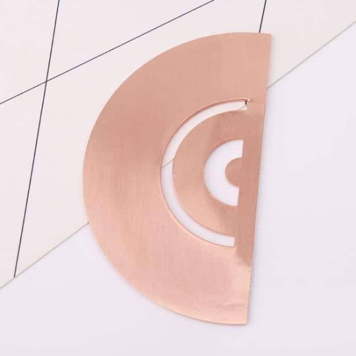 Winkelmesser Lineal Zeichnung Messung Math Tool Studenten Briefpapier Metallwinkel Lineal – Bild 3