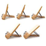 Holz Tablet Buchstützen Halterung Kochbuch Lehrbücher Dokument Bambus faltbare Leseablage Buchständer, Light Board Small, Light Board Medium, Light Board Large, Hollow Small, Hollow Medium, Hollow Large – Bild 4