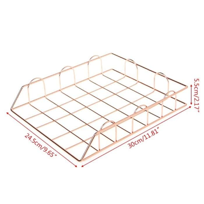 Klappbarer Schmiedeeisen-Briefmagazin- und Zeitungshalter, Aufbewahrungsregal, Aktenablage, Büro-Schreibtisch-Organizer – Bild 3