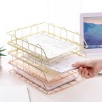 Klappbarer Schmiedeeisen-Briefmagazin- und Zeitungshalter, Aufbewahrungsregal, Aktenablage, Büro-Schreibtisch-Organizer – Bild 6