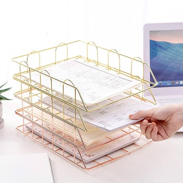 Klappbarer Schmiedeeisen-Briefmagazin- und Zeitungshalter, Aufbewahrungsregal, Aktenablage, Büro-Schreibtisch-Organizer – Bild 6