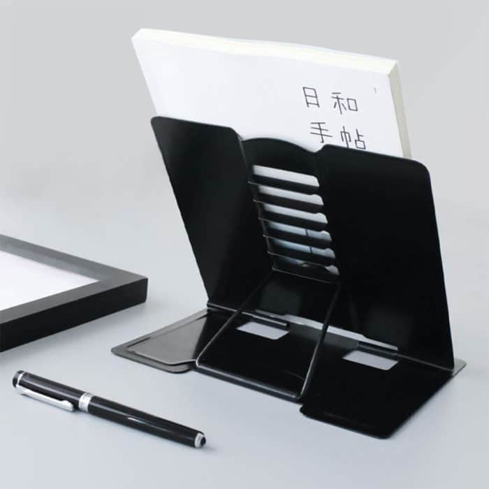 Tragbarer, verstellbarer Lesebuchhalter aus Metall, unterstützt iPad, Dokumentenbuch, Bücherregal, Small, Large – Bild 5