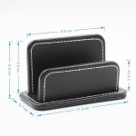2 Blöcke Büromaterial Leder Namenskartenhalter Briefpapier Bussiness Office Home Kartenhalter, 2 Blocks Card Holder – Bild 3