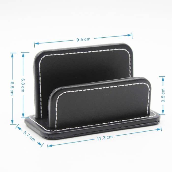 2 Blöcke Büromaterial Leder Namenskartenhalter Briefpapier Bussiness Office Home Kartenhalter, 2 Blocks Card Holder – Bild 3