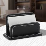 2 Blöcke Büromaterial Leder Namenskartenhalter Briefpapier Bussiness Office Home Kartenhalter, 2 Blocks Card Holder – Bild 4