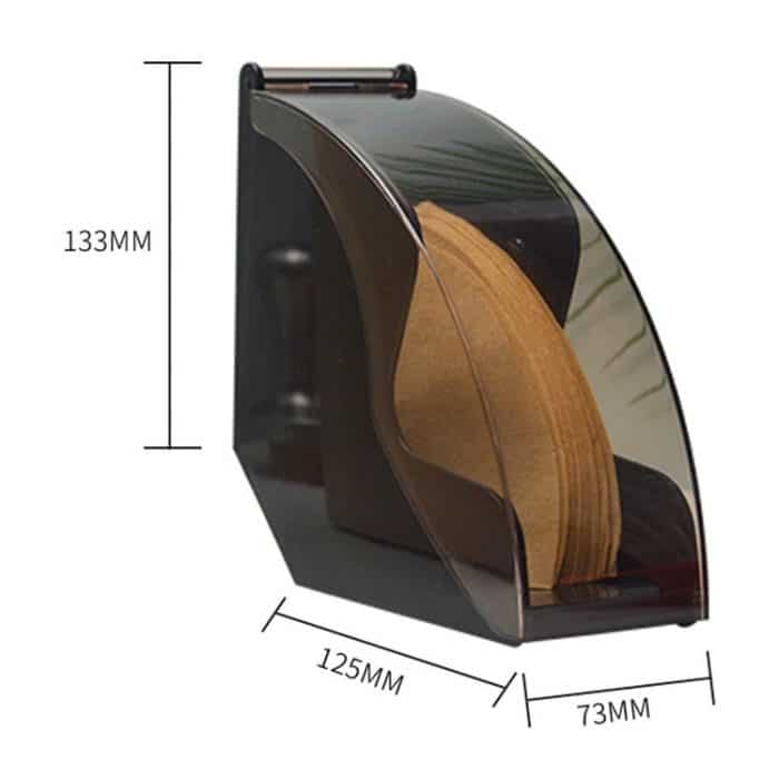 Filterpapierhalter Konische Filterpapier Box Filtering Papieraufbewahrung Rackwagen Kaffee Werkzeuge mit staubdichte Abdeckung – Bild 3