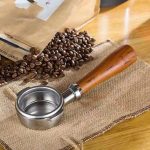 Edelstahl Kaffeemaschine Filterhalter Kaffee Bottomless Holzgriff