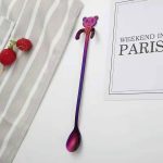 Niedlicher Bärenlöffel mit langem Griff, Kaffeetrinkutensilien, Cute Bear(Blue), Cute Bear, Cute Bear(Black), Cute Bear(Gold Plating), Cute Bear(Rose Gold), Cute Bear(Rainbow) – Bild 2