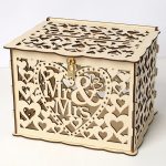 DIY schöne Hochzeitskartenbox aus Holz, Geschenk-Dekorationsbox, Small, Large – Bild 4