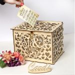 DIY schöne Hochzeitskartenbox aus Holz, Geschenk-Dekorationsbox, Small, Large – Bild 5