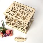 DIY schöne Hochzeitskartenbox aus Holz, Geschenk-Dekorationsbox, Small, Large – Bild 6