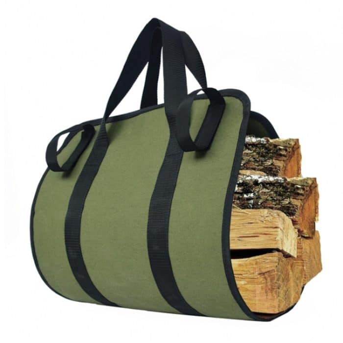 Outdoor-Tasche aus wasserfestem, armeegrünem Segeltuch mit großem Fassungsvermögen, Canvas Logging Bag – Bild 4