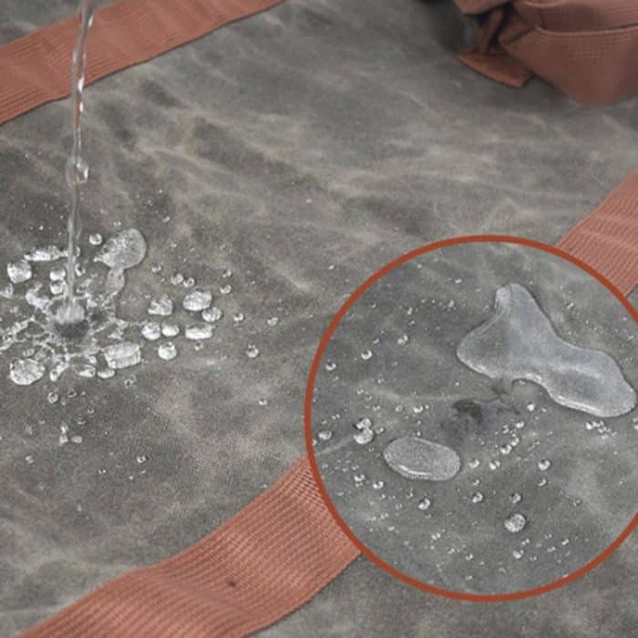 Tragbare, wasserfeste, gewachste Segeltuchtasche mit doppeltem Tragegriff und verschleißfester Holzfällertasche mit einer Schulter und doppeltem Verwendungszweck, Double Handle Logging Bag – Bild 4