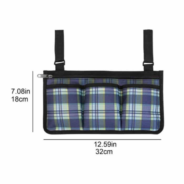 Gehhilfe, Rollstuhl-Armlehne, seitliche Aufbewahrungstasche, Auto-Aufbewahrung, Hängetasche – Bild 3