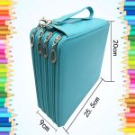 PU-Leder-Schule-Federmäppchen, 184 Löcher, großes Fassungsvermögen, Buntstift-Beutel, Box, multifunktionales Federmäppchen, Künstlerbedarf, Geschenk – Bild 7