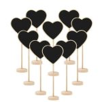 10 PCS Holztafel Tafel Mini Message Schwarzes Brett Tisch Hochzeitsfeier Dekoration