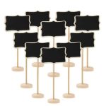10 PCS Blackboard Holztafel Mini Message Schwarzes Brett Tisch Hochzeitsfeier Dekoration
