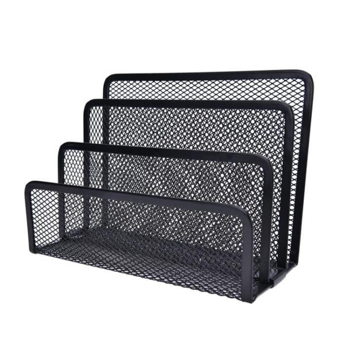 Mesh-Buchstabe Sorter E-Mail-Dokument-Tablett Black Desk Office-Datei-Speicher-Rack – Bild 1