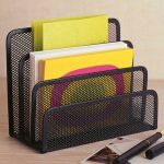 Mesh-Buchstabe Sorter E-Mail-Dokument-Tablett Black Desk Office-Datei-Speicher-Rack – Bild 2