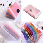 Fächermappe mit 13 Fächern, A6, Dokumentenschnalle, Lanyard-Tasche, mehrfarbige Fächermappe – Bild 6