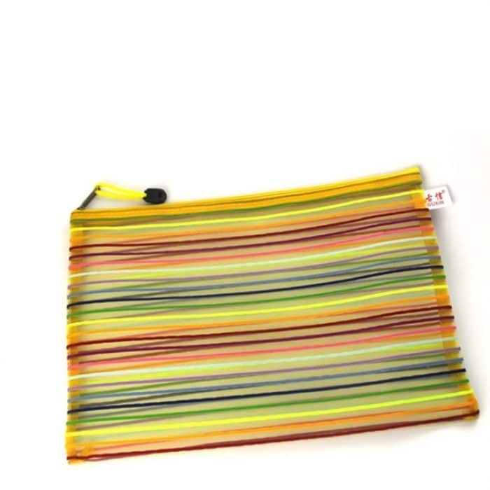 12 PCS Multicolor Plastic A5 Dokument Zip Up Mesh File Aufbewahrungstasche, Größe: 22x18cm – Bild 6