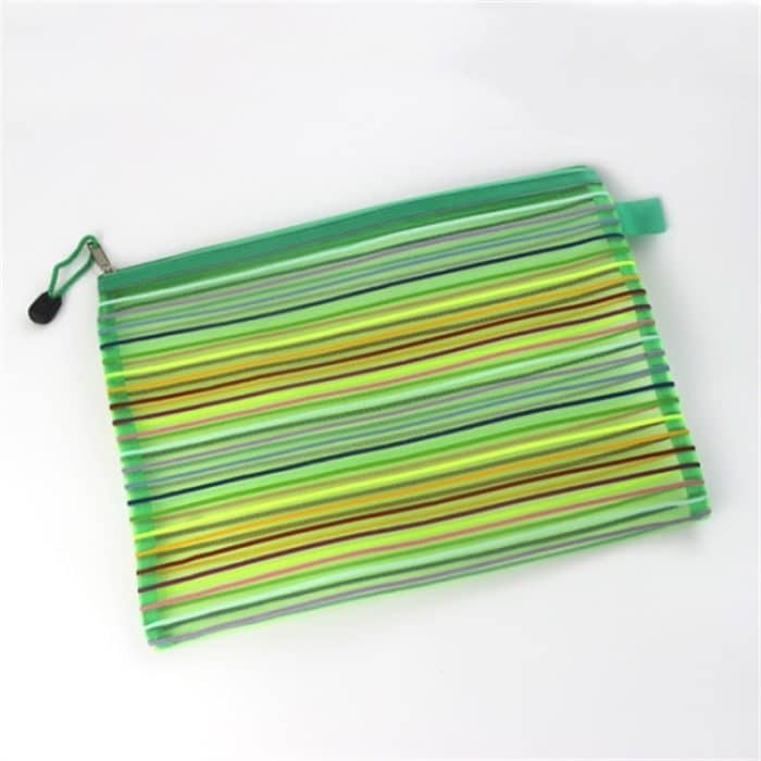 12 PCS Multicolor Plastic A5 Dokument Zip Up Mesh File Aufbewahrungstasche, Größe: 22x18cm – Bild 8